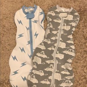 2 Pack Woombie Grow With Me Swaddles 0-18mo